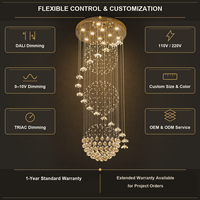 Lustres de plafond longs et larges en or personnalisés pour hôtel, luminaires suspendus de luxe, éclairage LED, escalier moderne, lustre en cristal