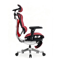 Chaise de bureau ergonomique en maille avec accoudoirs en alliage d'aluminium 6D et revêtement PU, chaise de bureau inclinable réglable pour ordinateur, vente en gros