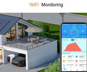 Système de station d'alimentation portable ASGOFT 6,6 kW, hybride solaire pour usage domestique, 6000 W, contrôleur MPPT pour toute la maison, avec batterie lithium-ion, version européenne - Product Image 4