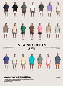 275g Men's Casual Short <b>Sleeved</b> T-Shirt Plus Size Loose Fit American Fashion Style Girls Solid Color 100% Cotton T Shirts - Product Image 3