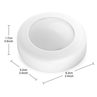 Luz de armario que cambia de 16 colores, luces de armario alimentadas por batería para cocina, luz de noche de disco LED inalámbrica RGB, luz de noche creativa