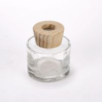 Fournisseur d'usine en gros, bouchon de parfum en bois et caoutchouc personnalisé pour flacon diffuseur d'arômes de forme ronde