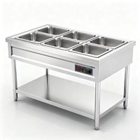 Heißer Verkauf Schnellimbiss Elektrischer Speisenwärmer Speisenwärmer-Vitrine für Restaurant Buffet Kommerzielles Bain-Marie