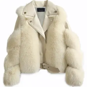 New Arrival New Style Fashion Luxury Winter Warm Real Fur Genuine Leather Fox Fur women jackets