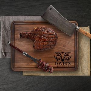 Tagliere in Legno Personalizzato con Logo, in Acero, Noce o Ciliegio, per Cucina, Regalo, Campeggio, Barbecue e Grigliate - Product Image 5