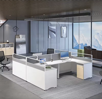 Table d'ordinateur de bonne qualité Postes de travail de bureau Cabines Poste de travail pour 4 personnes Mobilier de bureau