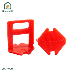Sunsbuild Tile Leveling System with <b>Plastic</b> Wedges and Clips for Flat Ceramic Porcelain Flooring Uniform Gap Installation - Product Image 1