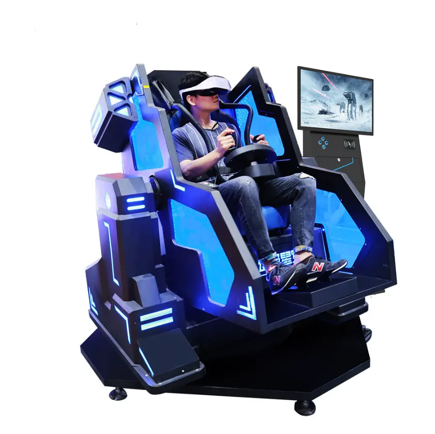 Mesin game terbang pesawat peralatan Realty Virtual, mesin kokpit game simulator VR 9D