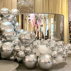 Customized Event Wedding Scene Decoration With Shiny Metal Inflatable Mirror Balloon Ball Mirrior Ball Sphere Customized Event W - Product Image 3