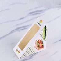 Emballage de sandwich en gros, papier kraft blanc, emballage alimentaire jetable personnalisé, emballage de pain pour le petit-déjeuner, boîte à sandwich
