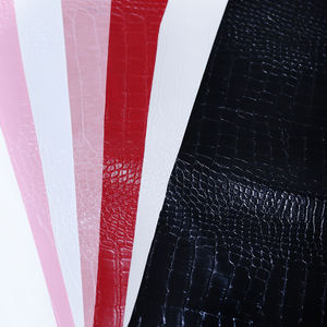 Искусственная кожа с тиснением под крокодила и змеиную кожу, глянцевая, ПВХ, рексин, для обуви, сумок, ремней, сандалий, с имитацией хлопковой подкладки, водонепроницаемая - Product Image 5