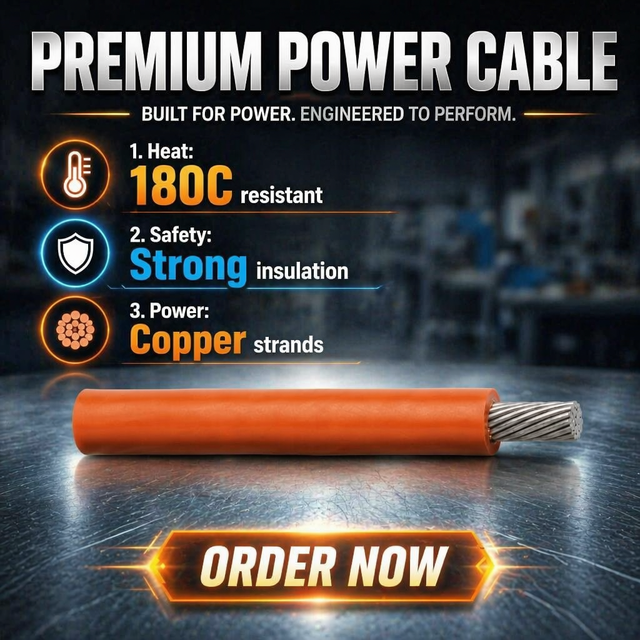 Space-saving Unshielded Silicone Rubber High Voltage Cable 1500V DC 180C Flexible Bare Copper Wire for EV BMS