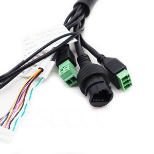 유연한 차폐 PVC 절연 순수 구리 도체 RJ45 맞춤형 CCTV 보안 카메라 모니터링 배선 하네스 220V 정격 - Product Image 2