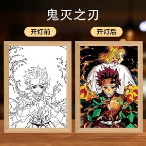 Mặt Trời Thiên Chúa Anime Series Acrylic Tabletop LED Hiển Thị Đứng Với 3-Màu Chuyển Đổi Cho Trò Chơi Phòng Trang Trí Hoặc Ánh Sáng Ban Đêm Món Quà Mới Lạ - Product Image 1