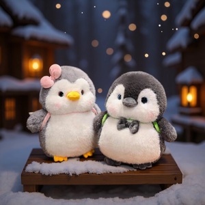 ตุ๊กตาเพนกวินการ์ตูนน่ารัก ของเล่นตุ๊กตาผ้าพลัฌใยฝ้าย PP หมอนกอดนอนหลับ ของขวัญวันเกิด เพื่อนเล่นก่อนนอนสำหรับเด็ก ตุ๊กตาผ้า - Product Image 3