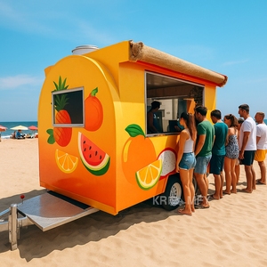 Carrito de Comida Personalizado, Pequeño, Móvil, de Fibra de Vidrio Resistente a la Oxidación, para Venta de Comida Rápida, Helados, Hot Dogs y Snacks - Product Image 3
