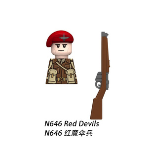 Ladrillos de Construcción Militares, Minifiguras de la Segunda Guerra Mundial, Serie de Paracaidistas del Ejército Británico, 6 Estilos, Set de Infantería SAS, Juguetes DIY al por Mayor N645-N650 - Product Image 3