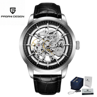 Montres automatiques mécaniques Pagani Design 1638 PD-1638 avec bracelet en cuir de luxe, montre-bracelet de haute qualité pour hommes, Relojes