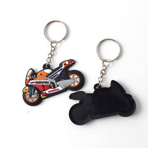 2023 OEM Keyring Custom 2D Design Letter Shape Plastic Pvc Rubber logo <b>Key</b> <b>Chain</b> Silicone Motorcycle Keychain - Product Image 3