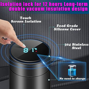 Bouteille d'eau intelligente thermique isolée avec affichage de la température numérique LED sous vide à double paroi 500 ml - Product Image 3
