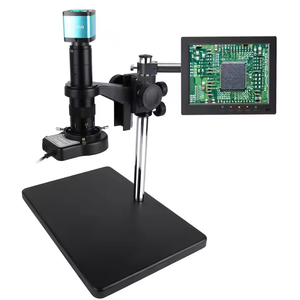 Mikroskop Monokuler Kamera 4K Lensa 180X Layar 10.1 Inci Basis Besar Menawarkan Visualisasi Resolusi Tinggi Perbaikan Ponsel - Product Image 1