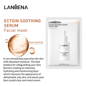 มาส์กหน้า LANBENA Ectoin Soothing Serum ช่วยลดรอยสิว บำรุงผิวชุ่มชื้น ต่อต้านริ้วรอย - Product Image 3