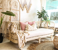 Hotel-Apartment Wohnzimmer Rattan-Korbgeflecht Lounge-Sessel Sofa