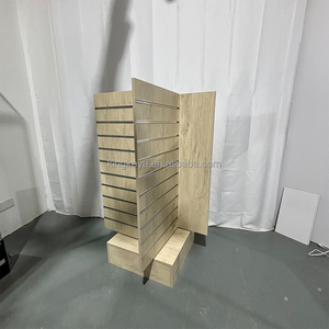 Wholesale MDF Rotatable Slatwall Cube Shopping Mall Tower Saltwall Display <b>Stand</b> Slatwall Cube Tower Display <b>Stand</b> Versatile <b>Pan</b> - Product Image 6