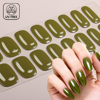 Bandes de vernis à ongles en gel RTS sans cuisson, 16 capsules, bordeaux uni terre cuite, sans HEMA, pour usage domestique et professionnel