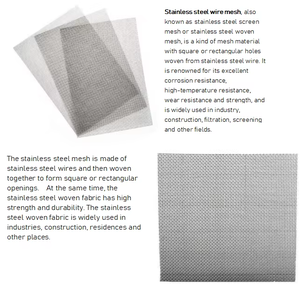Factory Direct 304 Stainless Steel Woven <b>Wire</b> <b>Mesh</b> Roll Food Grade Liquid Filter Window Screen Cutting/Bending Services - Product Image 6