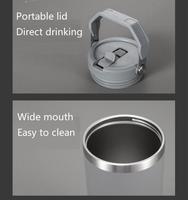 Flacon isotherme 900ml personnalisable avec tasse Flacon d'eau sous vide extérieur écologique pour la randonnée et le camping