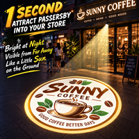 Projecteur de logo personnalisé pour restaurant, bar, café, hôtel, extérieur, étanche IP67, lumière LED Gobo, publicité sur façade, mur, sol, OEM
