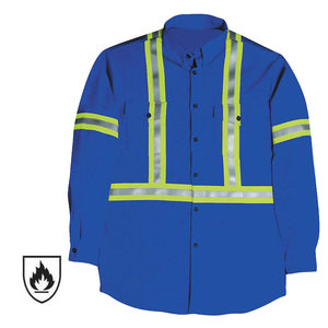 Camisa de trabajo de seguridad FR con botones, resistente al fuego y a las llamas, para hombre, suministro de fábrica. - Product Image 3