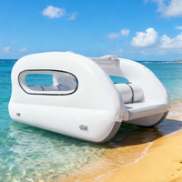Bateau ponton gonflable à énergie solaire, catamaran pliable, bateau-maison en PVC blanc, garantie 1 an, à vendre, capacité 6 à 10 personnes