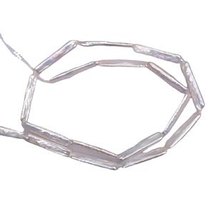 Petites perles argentées baroques avec perles naturelles lâches, lumière intense, perles longues, accessoires de bricolage pour boucles d'oreilles et colliers - Product Image 5