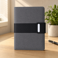 Carnet de notes professionnel A5 bicolore en tissu texturé avec large boucle, 100 g/m², 100 feuilles lignées, 4 couleurs, papeterie de bureau, vente en gros