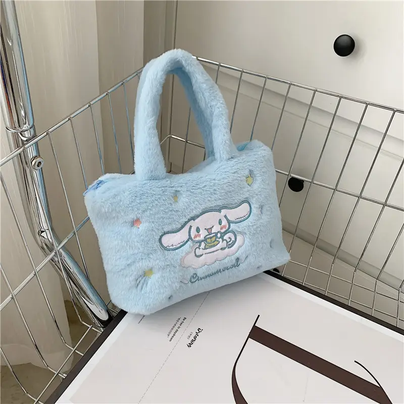 Support Design Cartoon Anime Kuromi Plush Bag Melody Backpack Cute Stuffed Bag Handbag Stuffed Toys Gift