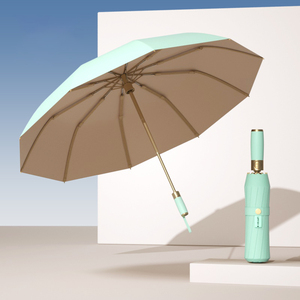 Promotional Automatic Rain Umbrellas 3 Folding Uv Umbrella Polyester Travel Windproof Vintage Personalized Umbrella for Gift