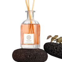 Diffuseur de roseaux de parfum de maison vide de luxe en forme d'octogone de 100ml 250ml 500ml avec capuchon
