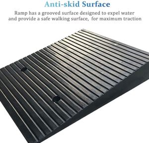 Rampe <span class=keywords><strong>de</strong></span> bordure d'allée <span class=keywords><strong>Voiture</strong></span> Motocyclette Quai <span class=keywords><strong>de</strong></span> <span class=keywords><strong>chargement</strong></span> Camion Camionnette Robuste Rampes <span class=keywords><strong>de</strong></span> <span class=keywords><strong>seuil</strong></span> en caoutchouc noir pour porte d'entrée - Product Image 4