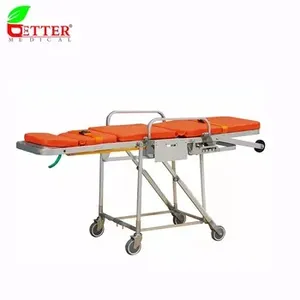 Hospital Emergency Medical Ambulance Stretcher Folding With Wheels