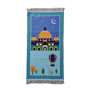 <span class=keywords><strong>Alfombra</strong></span> de Oración <span class=keywords><strong>Infantil</strong></span> de Poliéster Moderno Islámico con Diseño de Rompecabezas, <span class=keywords><strong>Lavable</strong></span>, para Uso Doméstico, Regalo de Eid, 48x90cm - Product Image 5
