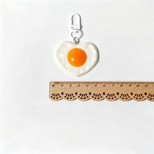 Uionen Porte-clés amusant et mignon en forme de grand oeuf frit jaune poché, jouet alimentaire, pendentif de sac, accessoires de sac à dos - Product Image 6