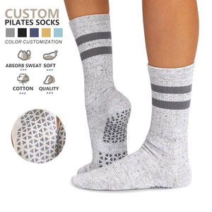 Custom Logo Polyester/Cotton Sporty Breathable Non-Slip <b>Compression</b> <b>Socks</b> for Yoga & Workouts-Comfortable Grip Design - Product Image 2