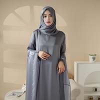 Prix d'usine – Ensembles modestes traditionnels de foulards et hijabs musulmans, robes de soirée longues à manches longues en polyester pour femmes, fabriquées en Chine