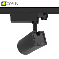 Projecteur LED sur rail intelligent sans fil en aluminium 15W, COB, dimmable, 2700-7000K, Ra90, 950-1200lm, moderne, garantie 5 ans, pour hall d'exposition