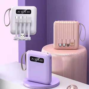 Wholesale Portable Mini Big Power Supply High Capacity 20000 mAh Power Bank Gift Customize Logo Power Banks With 4 Cables
