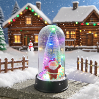 Top vente LED arbre de Noël en verre dôme Mini arbre de Noël décoration de Table créative cadeau Unique pour les décorations de Noël