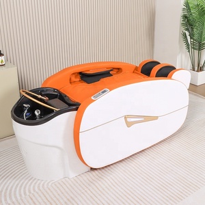 Multifunktions-Friseursalon Orange <span class=keywords><strong>Shampoo</strong></span> <span class=keywords><strong>Massage</strong></span> stuhl Head Spa Elektrischer <span class=keywords><strong>Massage</strong></span> tisch Barber Shop Water Circulation Spa Bed - Product Image 2