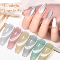 MEET ACROSS-Vernis Semi-Permanent à Vernis Gel Magnétique pour Chat, Nude Rose, Clair de Lune, 7ml